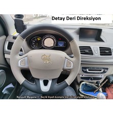 İskender Oto Aksesuar Direksiyon Kılıfı Renault Fluence Megane 3 Scenic 3 Privilige Bentley Bej sport Bej Dikiş KENDİ DERİSİ SÖKÜLMEDEN YAPILIR Detay deri direksiyon