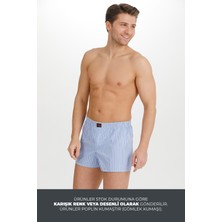 BRR Karışık Renk ve Desenli 9’lu Paket Pamuklu Poplin Boxer Şort