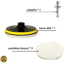 Carada Oto Araç Araba Pasta Cila Polisaj Süngeri Keçesi Pedi - Parlatıcı Parlatma Seti