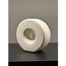 NuN Studio Mat Renk Modern Geometrik Dekoratif Vazo Obje (Tekli – Yuvarlak Form)