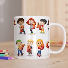 Asilmeydan Sayılar ve Çocuklar Baskılı Hediyelik Kupa Bardak