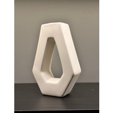 NuN Studio Mat Modern Geometrik Dekoratif Vazo Obje (Tekli – Çokgen Form)