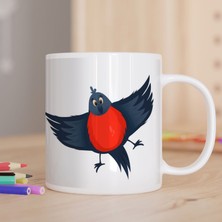 Asilmeydan Uçan Gri Kuş Baskılı Hediyelik Kupa Bardak