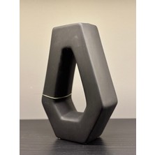 NuN Studio Mat Modern Geometrik Dekoratif Vazo Obje (Tekli – Çokgen Form)