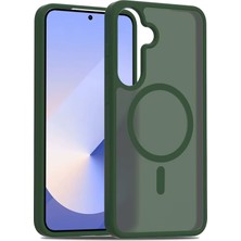 Azrlya  Samsung Galaxy S25 Jota Magsafe Kapak - Koyu Yeşil