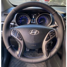 Direksiyon Kılıfı Hyundai i30 2014- 2016 elantra Tam Uyumlu spor Detay deri direksiyon
