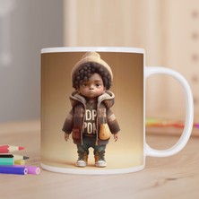 Asilmeydan Kıvırcık Modern Erkek Çocuk Baskılı Hediyelik Kupa Bardak