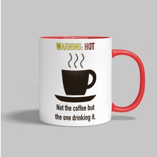 Asilmeydan Dikkat Sıcak Kahve Tasarımlı Kupa Bardak Hediyelik