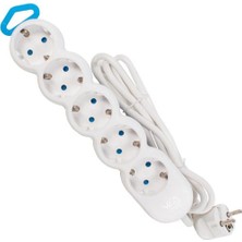 Maral Group Vea VE2S5N 5'li Beyaz 1.5 Metre Kablolu Grup Priz