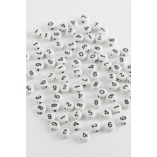 LTG Nova 7 mm Siyah Renkli Rakam Boncuk 500 Gram