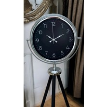 Krom Zarif Tripod Ayaklı Saat