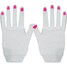 SHC4200 Kısa Fosforlu File Eldiven - Beyaz