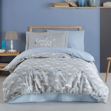 LTG Nova Tek Kişilik Poplin Nevresim Takımı Daisy Gri