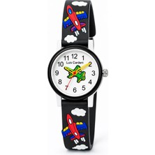 Çocuk Kol Saati Uçak Desenli (Siyah) 12028