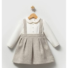 Tongs Baby Kız Bebek Chanel Elbise Gri Renk Elbise