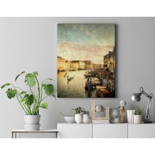 Letbil Reklam Kanvas Tablo - Italya Venedik Retro