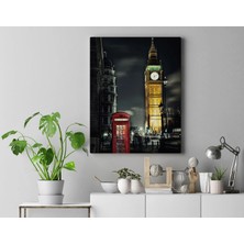 Letbil Reklam Kanvas Tablo – Londra Kırmızı Big Ben 2