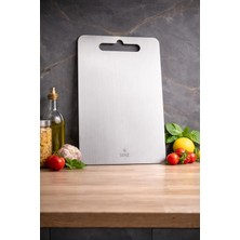 Paslanmaz Çelik Doğrama Tahtası Büyük Boy 25X33 cm