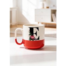 BB Design E Harfi Tasarımlı Seramik Baskılı Pro Kupa Bardak 330ML