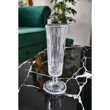 Gülümseten Avm 6 Lı Cam Ayaklı Kahve Yanı Su Bardağı | Meşrubat Flüt Bardak | Kahve Sunum Bardağı - Beyaz