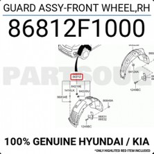 TŞT Kia Sportage Ön Çamurluk Davlumbazı Sağ 2016- (Oem No:  86812F1000)