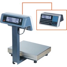 Tem 28X35 Paslanmaz Kefeli Çift Ekran Fıyat Hesaplamalı Baskül 120KG