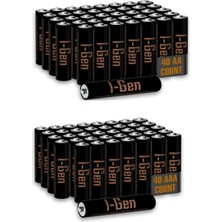 Braventa Collection I-Gen A173 Ultra Alkalin 40'lı Paket LR03 1.5V Aaa Ince Kalem Pil + 40'lı Paket Lr6 1.5V Aa Kalem Pi
