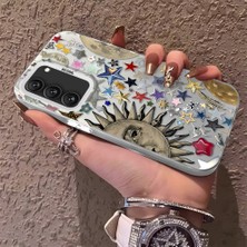 HONTINGA Samsung Galaxy S22 Ultra S21 Fe 5g Uyumlu Kılıfı Silikon Kenar Sert Arka Düşüme Önleyici Basitlik Anti Düşme Kamera Korumali Yıldız Desen Telefon Kılıfı K1-0451