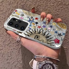 HONTINGA Samsung Galaxy S23 Ultra S23 Fe 5g Uyumlu Kılıfı Silikon Kenar Sert Arka Düşüme Önleyici Basitlik Anti Düşme Kamera Korumali Yıldız Desen Telefon Kılıfı K1-0451