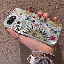 HONTINGA iPhone 16 Pro Max iPhone 16E Uyumlu Kılıfı Silikon Kenar Sert Arka Düşüme Önleyici Basitlik Anti Düşme Kamera Korumali Yıldız Desen Telefon Kılıfı K1-0451
