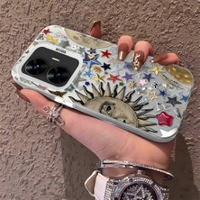 HONTINGA Realme C55 C53 C51 Uyumlu Kılıfı Silikon Kenar Sert Arka Düşüme Önleyici Basitlik Anti Düşme Kamera Korumali Yıldız Desen Telefon Kılıfı K1-0451