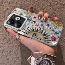 HONTINGA Infinix Smart 8 Pro Smart 9 Uyumlu Kılıfı Silikon Kenar Sert Arka Düşüme Önleyici Basitlik Anti Düşme Kamera Korumali Yıldız Desen Telefon Kılıfı K1-0451