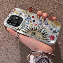 HONTINGA Tecno Spark 10 Pro Spark Go 2024 Uyumlu Kılıfı Silikon Kenar Sert Arka Düşüme Önleyici Basitlik Anti Düşme Kamera Korumali Yıldız Desen Telefon Kılıfı K1-0451