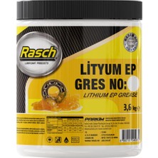 Rasch Lityumlu Yüksek Basınç Ep2 Katı Gres Yağı Sarı - 3.6 Kg.