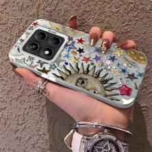 HONTINGA Xiaomi Redmi Note 14 Pro 5g 4g Note 14S 4g Uyumlu Kılıfı Silikon Kenar Sert Arka Düşüme Önleyici Basitlik Anti Düşme Kamera Korumali Yıldız Desen Telefon Kılıfı K1-0451
