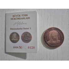 Edi Antik Büyük Türk Hükümdarları Metehan.; 4cm Çapında.; Sertifikasıyla Beraber.; Gökbörü Yeleli Kurt.