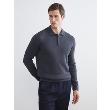 Lc Waikiki Yeni Sezon Büyük Beden Polo Yaka Uzun Kollu Erkek Triko Kazak