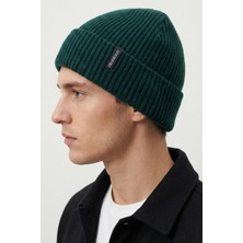 Allunique Unisex Yeşil Yün Kaşmir Karışımlı Bere