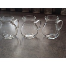 Süper Ince Cam Kulplu Bardak Tombul 3lü