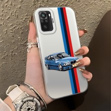 HONTINGA Xiaomi Redmi Note 10 4g ile Uyumlu Kılıfı Silikon Kenar Sert Arka Düşüme Önleyici Basitlik Anti Düşme Kamera Korumali Bmw Desen Telefon Kılıfı K1-0590