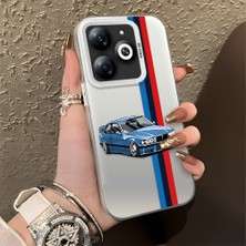 HONTINGA Tecno Spark 20 ile Uyumlu Kılıfı Silikon Kenar Sert Arka Düşüme Önleyici Basitlik Anti Düşme Kamera Korumali Bmw Desen Telefon Kılıfı K1-0590