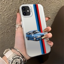 HONTINGA iPhone 12 Pro ile Uyumlu Kılıfı Silikon Kenar Sert Arka Düşüme Önleyici Basitlik Anti Düşme Kamera Korumali Bmw Desen Telefon Kılıfı K1-0590