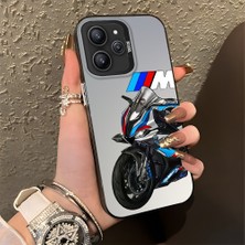 HONTINGA Xiaomi Redmi 12 ile Uyumlu Kılıfı Silikon Kenar Sert Arka Düşüme Önleyici Basitlik Anti Düşme Kamera Korumali Bmw Desen Telefon Kılıfı K1-0590