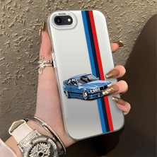 HONTINGA iPhone 8 ile Uyumlu Kılıfı Silikon Kenar Sert Arka Düşüme Önleyici Basitlik Anti Düşme Kamera Korumali Bmw Desen Telefon Kılıfı K1-0590