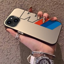 HONTINGA iPhone 13 ile Uyumlu Kılıfı Silikon Kenar Sert Arka Düşüme Önleyici Basitlik Anti Düşme Kamera Korumali Bmw Desen Telefon Kılıfı K1-0591