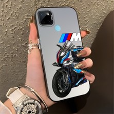 HONTINGA Realme C21Y ile Uyumlu Kılıfı Silikon Kenar Sert Arka Düşüme Önleyici Basitlik Anti Düşme Kamera Korumali Bmw Desen Telefon Kılıfı K1-0590