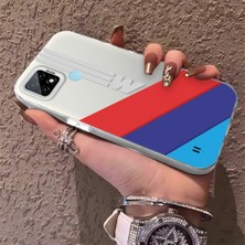HONTINGA Realme C21 ile Uyumlu Kılıfı Silikon Kenar Sert Arka Düşüme Önleyici Basitlik Anti Düşme Kamera Korumali Bmw Desen Telefon Kılıfı K1-0591