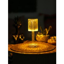 Marco Kristal Şarjlı Gatsby Masa Lambası Ledli Akrilik 3renk 5V