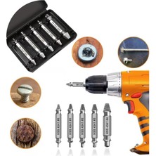 Depomega 5 Parça Hasarlı Vida Cıvata Sökücü Kırık Vida Cıvata Çıkarıcı Set