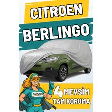 Car Shell Citroen Berlingo Uyumlu Araba Brandası Su ve Güneş Geçirmez Çizilmez Miflonlu Örtü Oto Örtü